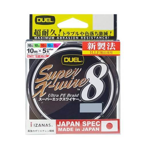 DUEL SUPER X-WIRE ultra PE braid multicolor 300m