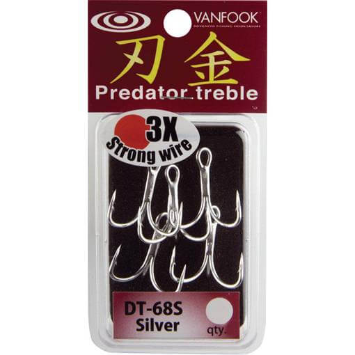 VANFOOK DT-68S 3X STRONG TREBLE HOOKS 