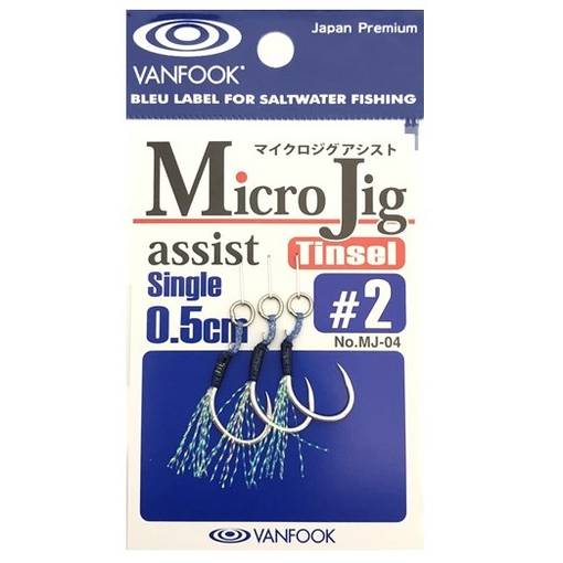 VANFOOK MICRO JIG MJ-04 feather single assist 0.5cm