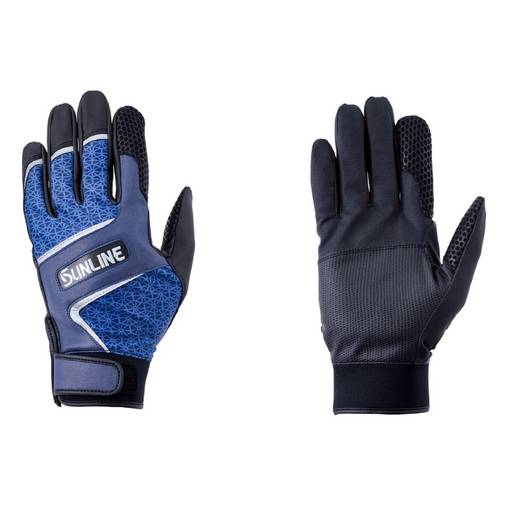 SUNLINE SUG-704 VERSATILE BREATHABLE FISHING GLOVES LL #BLUE