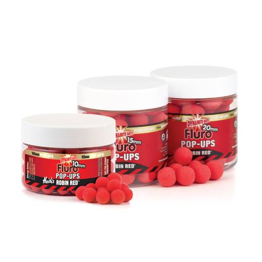 DYNAMITE BAITS FLURO ROBIN RED POP UP 10mm