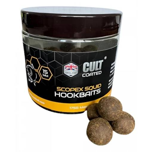 NASH SCOPEX SQUID CULT COATED 15mm HOOKBAITS