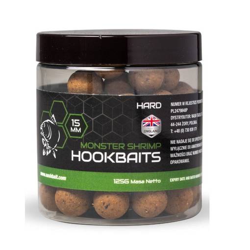 NASH MONSTER SHIRMP HARD HOOKBAITS 15MM