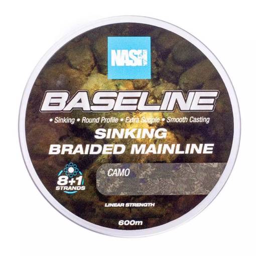 NASH BASELINE SINKING BRAIDED MAINLINE 0.24MM 600M