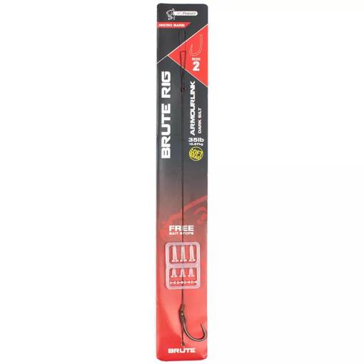 NASH BRUTE RIG ARMOURLINK DARK SILT 35lb Micro Barb