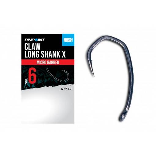 NASH CLAW LONG SHANK X micro barbed