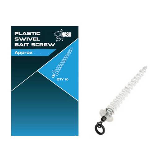 NASH PLASTIC SWIVEL BAIT SCREW 13MM