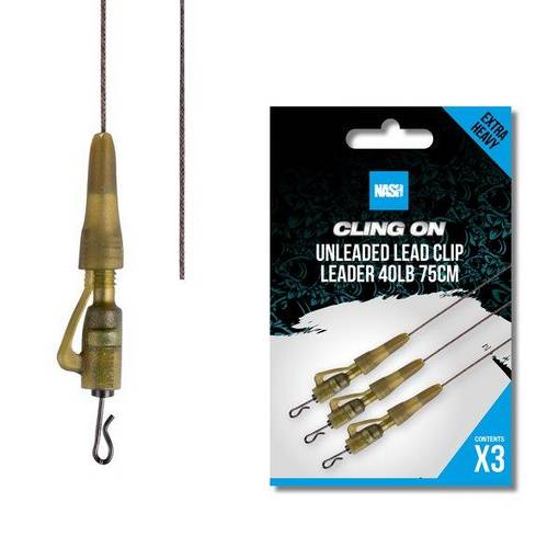 NASH CLING ON UNLEADED LEAD CLIP 40LB 75CM