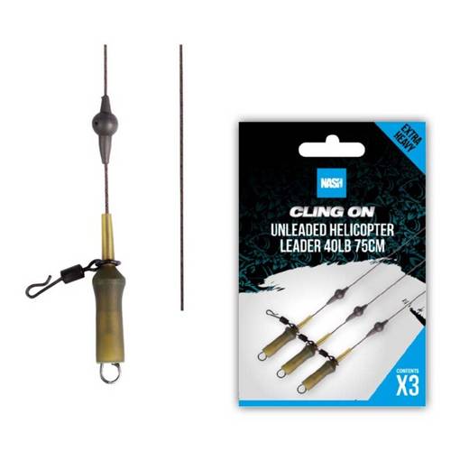 NASH CLING ON UNLEADED LEADER HELI 40LB 75CM