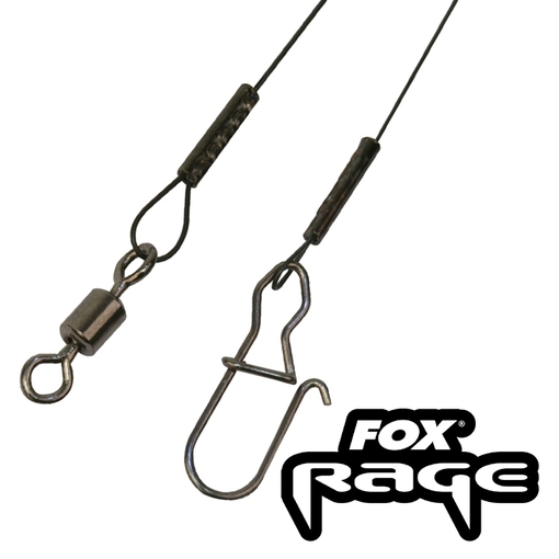 FOX RAGE SPIN LEADERS - STAINLESS STEEL 20 - 30cm