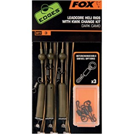 FOX LEADCORE LEADERS WITH QUICK CHANGE KIT