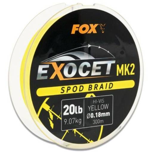 FOX EXOCET MK2 SPOD BRAID 0.18mm 20lb YELLOW