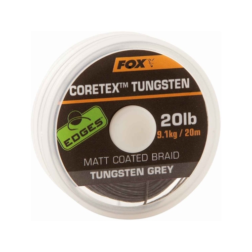 FOX CORETEX TUNGSTEN COATED BRAID 20lb 20m grey