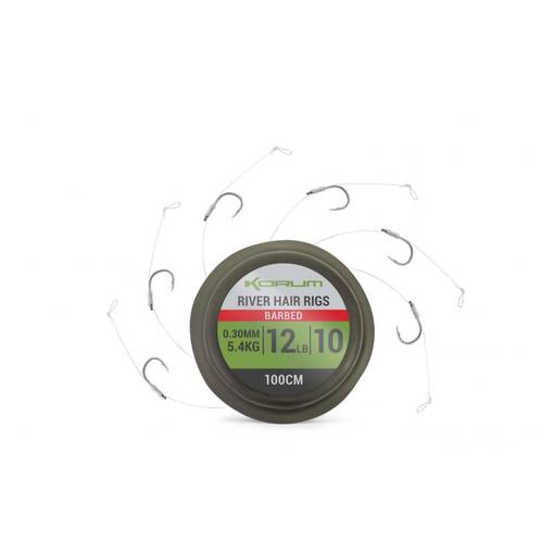KORUM RIVER HAIR RIGS 1M BARBED