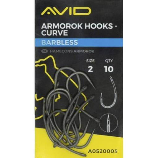 AVID ARMOROK HOOKS CURVE BARBLESS
