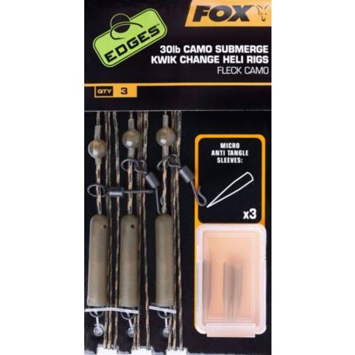 FOX 30LB CAMO SUBMERGE KWIK CHANGE HELI RIGS