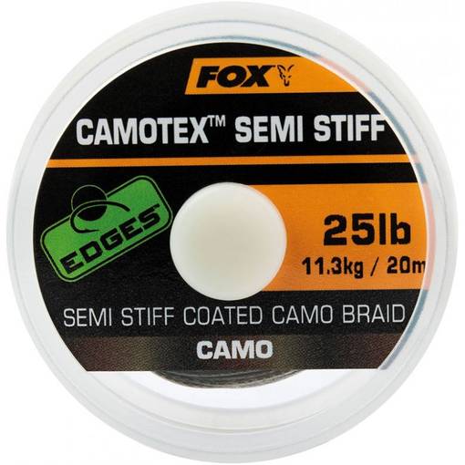 FOX CAMOTEX SEMI STIFF 25lb 11.3kg CAMO 20m