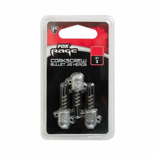 FOX RAGE CORKSCREW BULLET JIG 3PCS