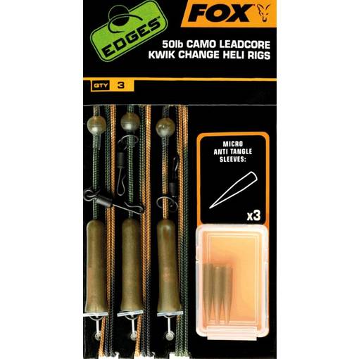 FOX 50LB CAMO LEADCORE KWIK CHANGE HELI RIG