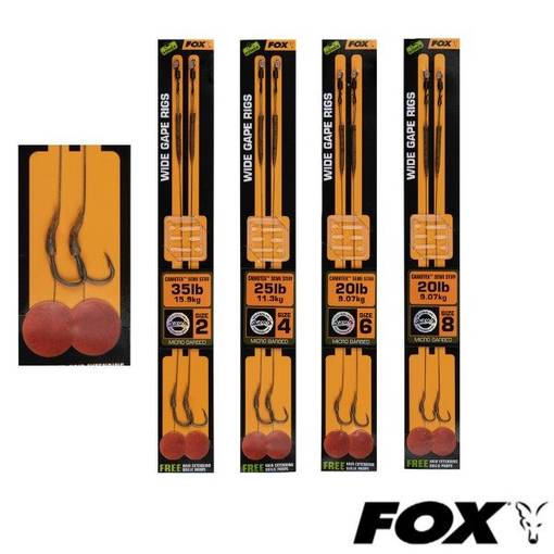 FOX EDGES ARMA POINT WIDE GAPE RIGS CAMOTEX SEMI STIFF 4 25lb