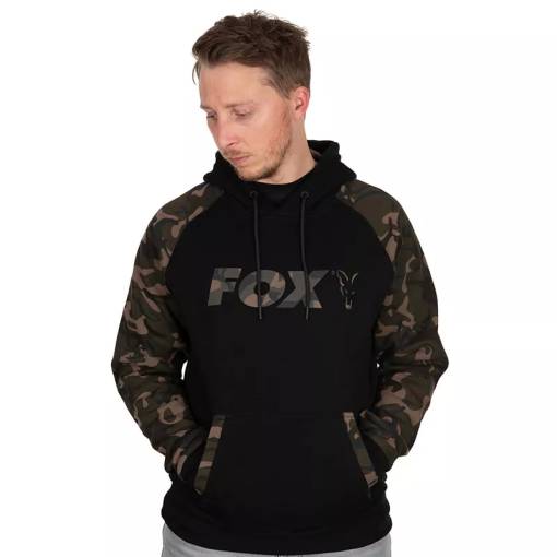 FOX RAGLAN HOODY BLACK CAMO