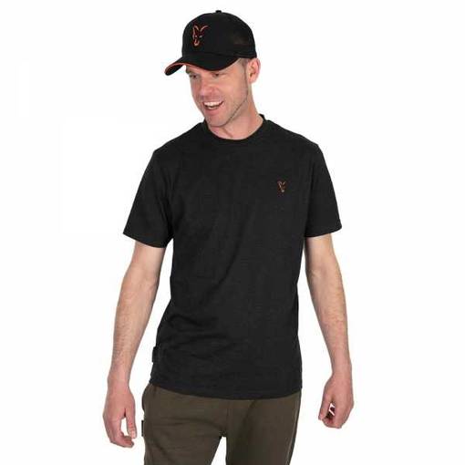 FOX LW T-SHIRT BLACK ORANGE