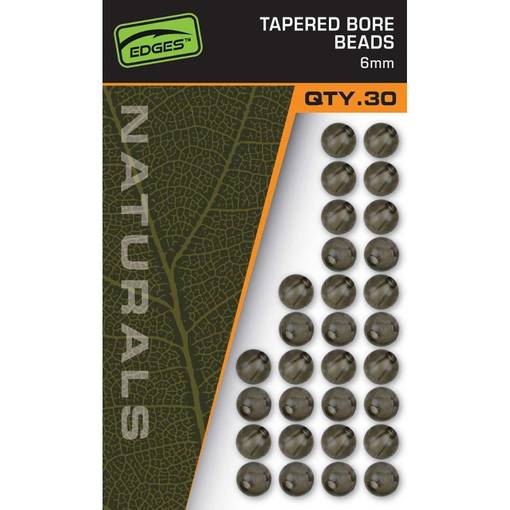 FOX NATURALS TAPERED BORE BEADS 6MM