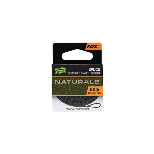 FOX NATURALS SPLICEABLE BRAIDED HOOKLINK 50LB 20M