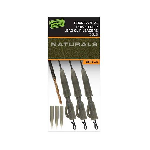 FOX COPPER-CORE POWER GRIP LEADCLIP LEADERS 50LB