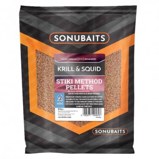SONUBAITS KRILL&SQUID STIKI METHOD PELLETS 650g 2mm
