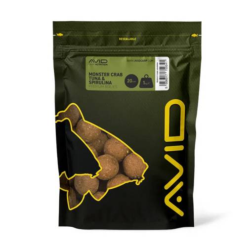 AVID MONSTER CRAB TUNA&SPIRULINA PREMIUM BOILIES 20MM 1KG