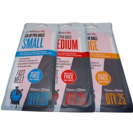 TRAKKER SOLID PVA BAGS FAST MELT