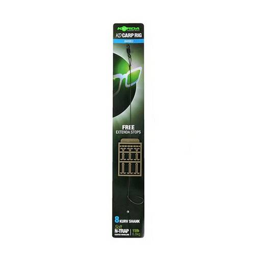 KORDA N-TRAP KD CARP RIG 8 KURV SHANK 15lb
