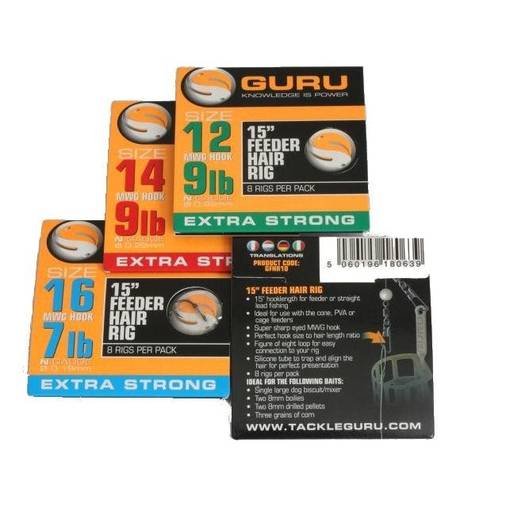 GURU READY RIG FEEDER HAIR RIG 38CM MWG