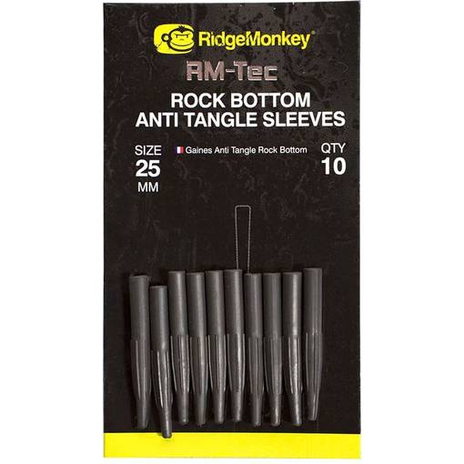 RIDGEMONKEY ANTI TANGLE SLEEVES ROCK BOTTOM 25mm