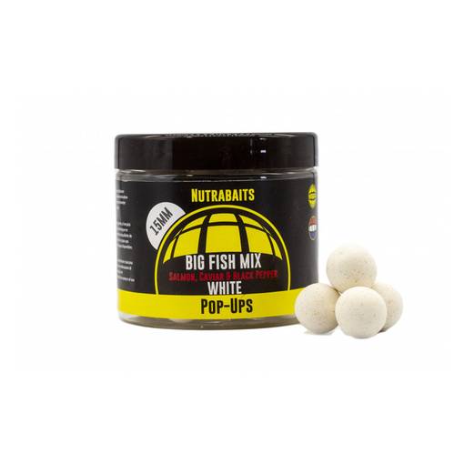 NUTRABAITS BFM WHITE POP UPS 15mm