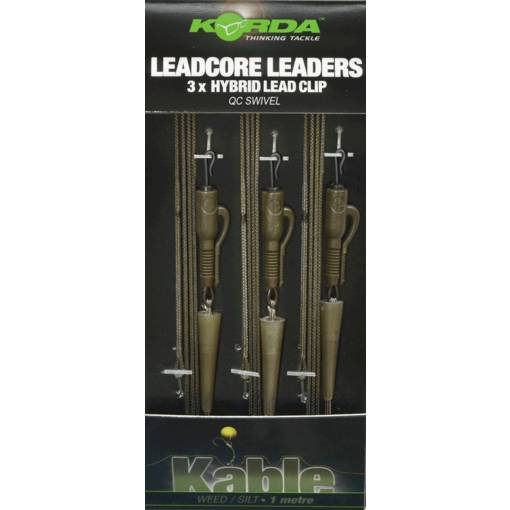 KORDA LEADCORE HYBRID LEAD CLIP QC SWIVEL GRAVEL BROWN