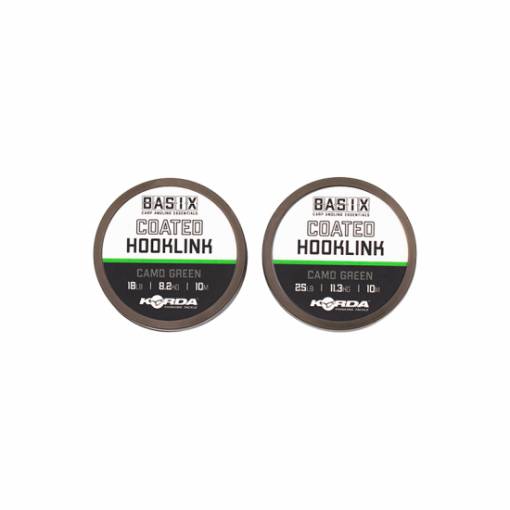KORDA BASIX COATED HOOKLINK 10m CAMO GREEN