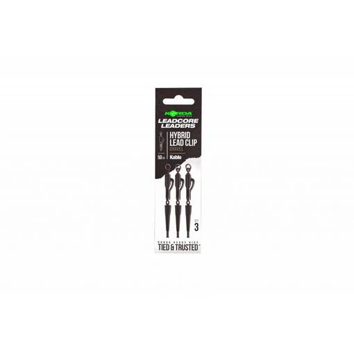 KORDA LEADCORE LEADERS HYBRID LEAD CLIP 50CM