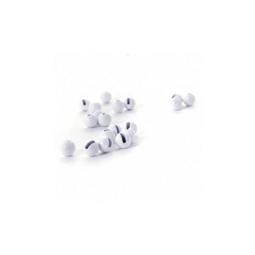 54DS TUNGSTEN BEAD SLOTTED FL. WHITE 20 PCS 3.5mm