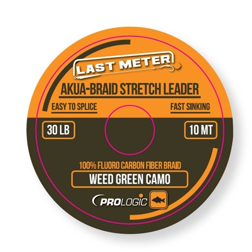 PROLOGIC AKUA-BRAID LEADER 10m 30lb CAMO GREEN