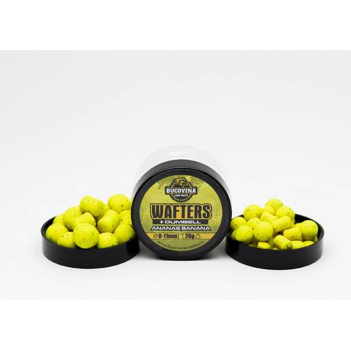 BUCOVINA CARP BAITS WAFTERS DUMBELL ANANAS BANANA 14MM 20G