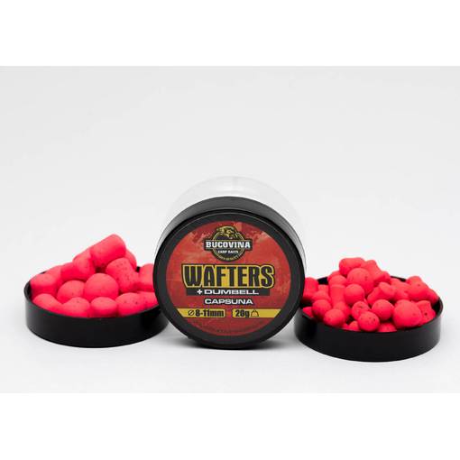 BUCOVINA CARP BAITS WAFTERS DUMBELL STRAWBERRY 14MM 20G