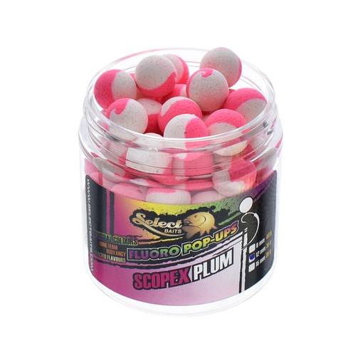 SELECT BAITS FLUORO POP UPS SCOPEX PLUM