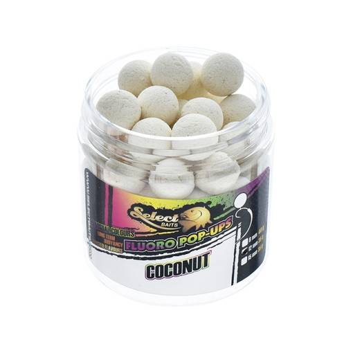 SELECT BAITS FLUORO POP UPS COCONUT 8mm