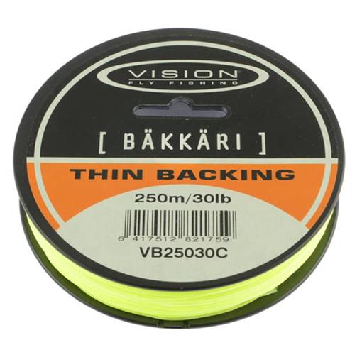 VISION BAKKARI THIN BACKING CHARTERUSE 250m 30lb
