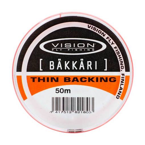 VISION BAKKARI THIN BACKING 50M 20LB ORANGE