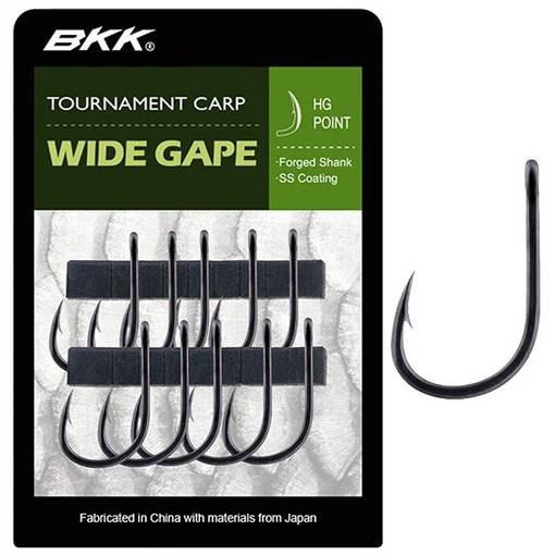 BKK TOURNAMENT CARP WIDE GAPE 10pcs