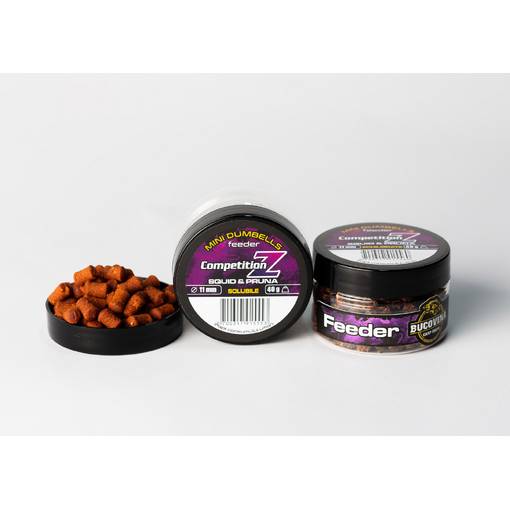 BUCOVINA CARP BAITS COMPETITION Z SQUID & PRUNA MINI DUMBELLS SOLUBILE 11MM