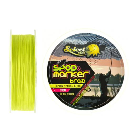 SELECT BAITS SPOD MARKER BRAID YELLOW 200M